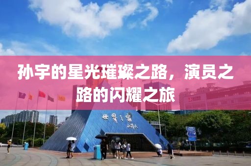 孙宇的星光璀璨之路，演员之路的闪耀之旅