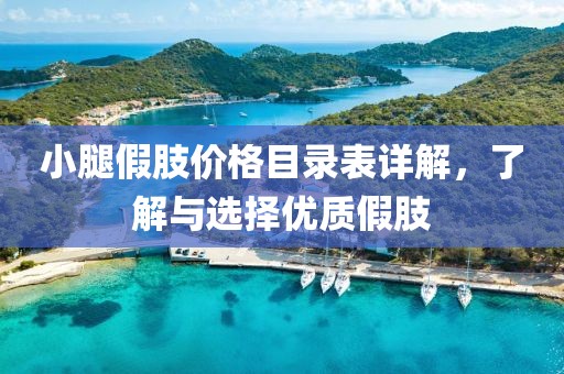 小腿假肢价格目录表详解，了解与选择优质假肢