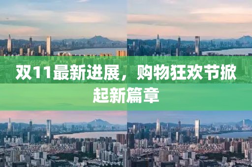 双11最新进展，购物狂欢节掀起新篇章