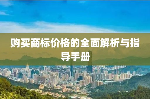 购买商标价格的全面解析与指导手册