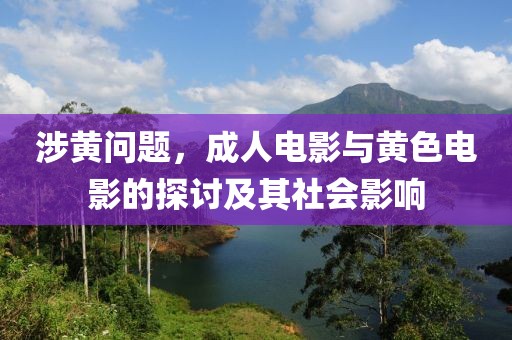 涉黄问题，成人电影与黄色电影的探讨及其社会影响