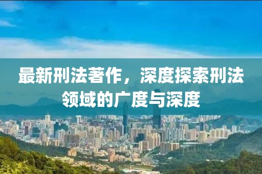 最新刑法著作，深度探索刑法领域的广度与深度