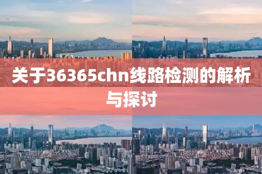 关于36365chn线路检测的解析与探讨