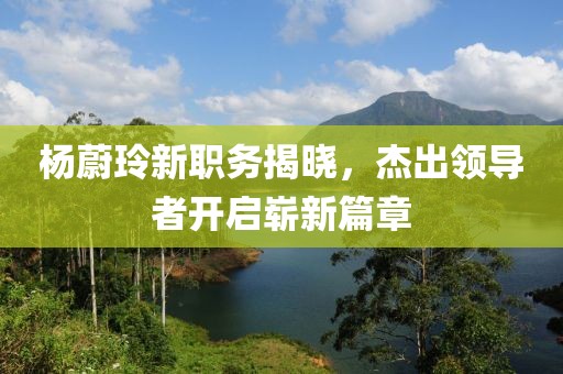 杨蔚玲新职务揭晓，杰出领导者开启崭新篇章