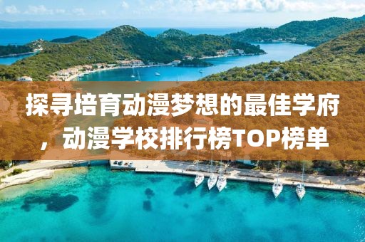 探寻培育动漫梦想的最佳学府，动漫学校排行榜TOP榜单
