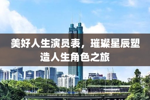 美好人生演员表，璀璨星辰塑造人生角色之旅