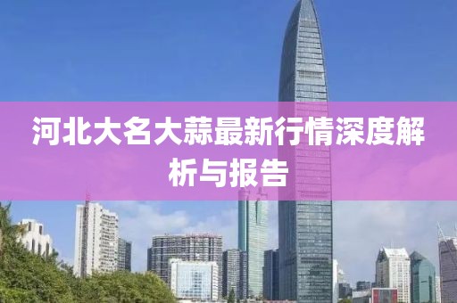 河北大名大蒜最新行情深度解析与报告