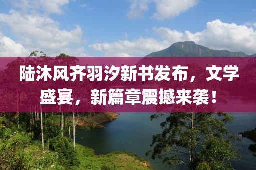 陆沐风齐羽汐新书发布，文学盛宴，新篇章震撼来袭！