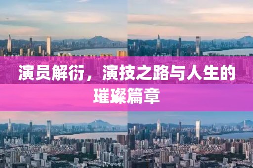 演员解衍，演技之路与人生的璀璨篇章
