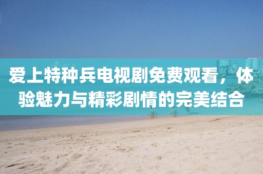 爱上特种兵电视剧免费观看，体验魅力与精彩剧情的完美结合
