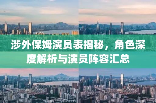 涉外保姆演员表揭秘，角色深度解析与演员阵容汇总