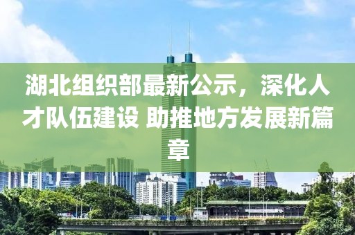 湖北组织部最新公示，深化人才队伍建设 助推地方发展新篇章