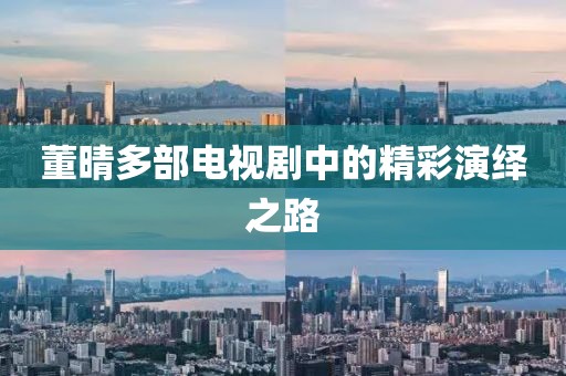 董晴多部电视剧中的精彩演绎之路