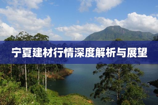 宁夏建材行情深度解析与展望