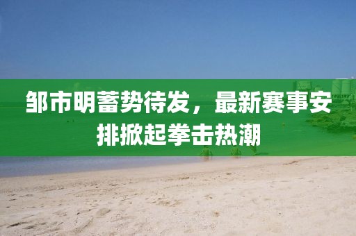 邹市明蓄势待发，最新赛事安排掀起拳击热潮