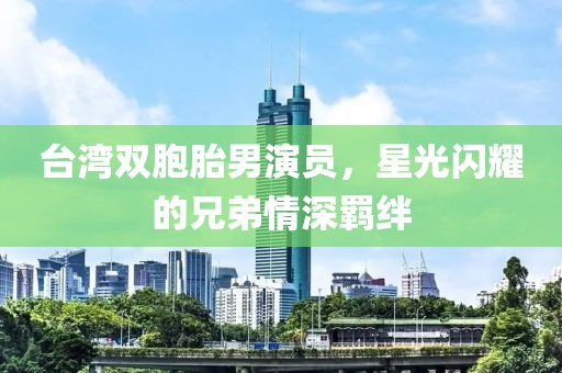 台湾双胞胎男演员，星光闪耀的兄弟情深羁绊