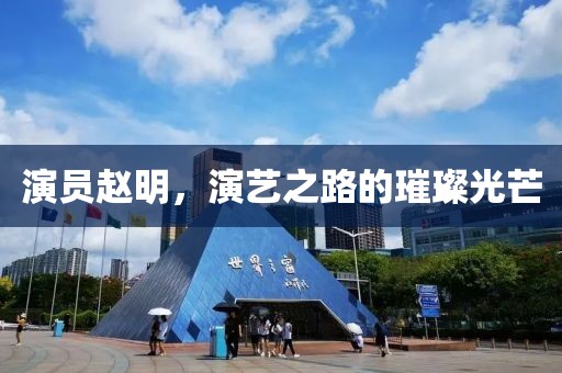 演员赵明，演艺之路的璀璨光芒