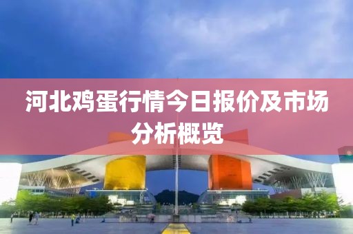 河北鸡蛋行情今日报价及市场分析概览