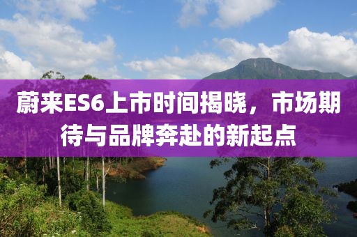 蔚来ES6上市时间揭晓，市场期待与品牌奔赴的新起点
