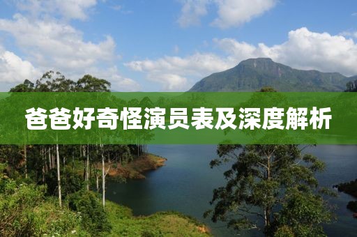 爸爸好奇怪演员表及深度解析