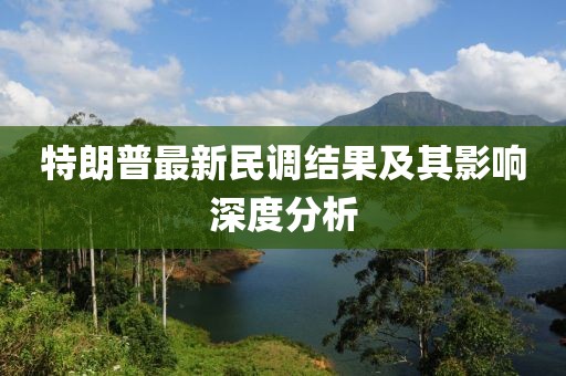 特朗普最新民调结果及其影响深度分析