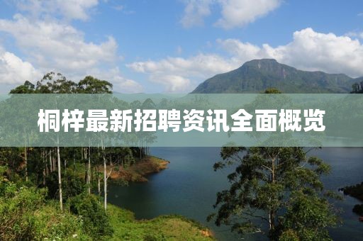 桐梓最新招聘资讯全面概览
