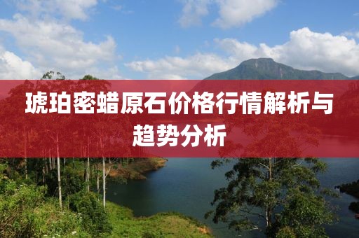 琥珀密蜡原石价格行情解析与趋势分析