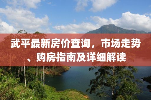 武平最新房价查询，市场走势、购房指南及详细解读