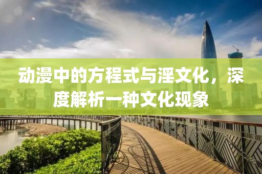 动漫中的方程式与淫文化，深度解析一种文化现象