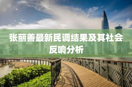 张丽善最新民调结果及其社会反响分析