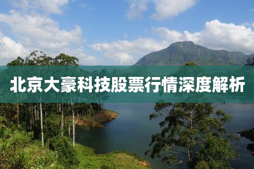 北京大豪科技股票行情深度解析
