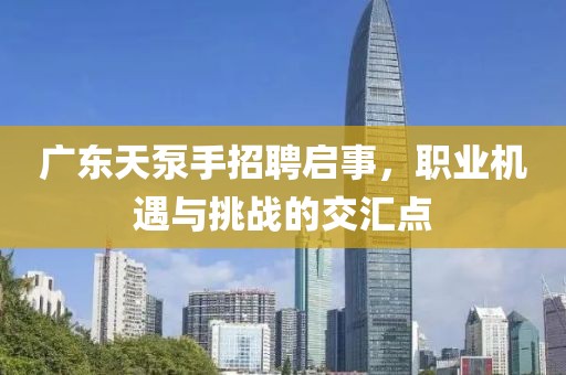 广东天泵手招聘启事，职业机遇与挑战的交汇点