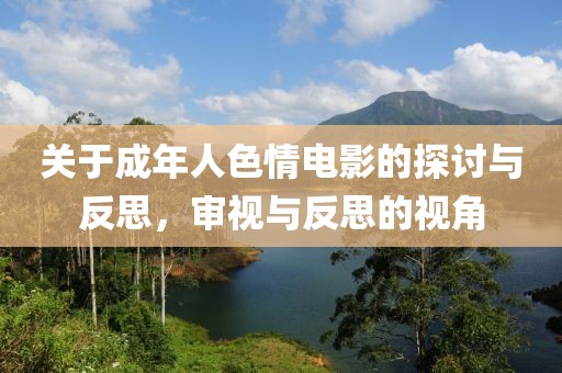 关于成年人色情电影的探讨与反思，审视与反思的视角