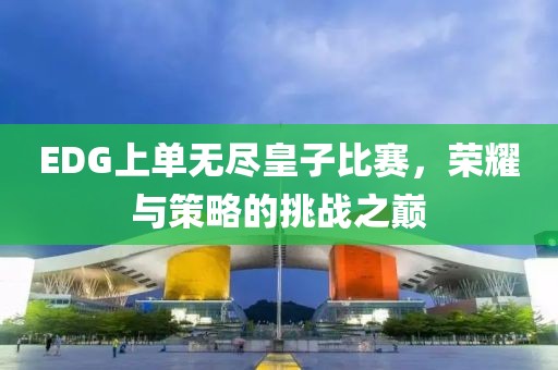 EDG上单无尽皇子比赛，荣耀与策略的挑战之巅