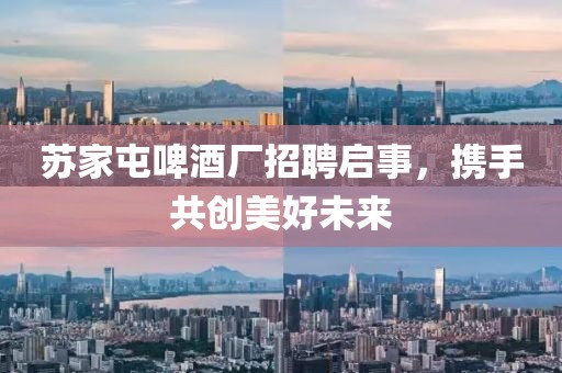 苏家屯啤酒厂招聘启事，携手共创美好未来