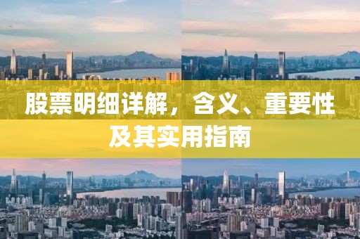 股票明细详解，含义、重要性及其实用指南