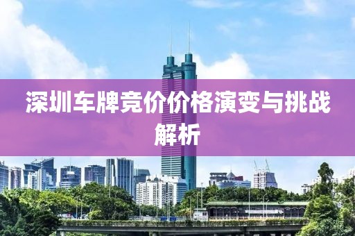 深圳车牌竞价价格演变与挑战解析