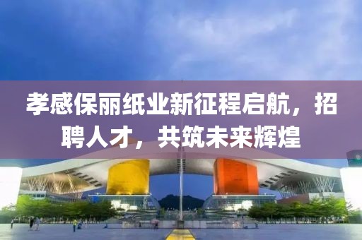 孝感保丽纸业新征程启航，招聘人才，共筑未来辉煌