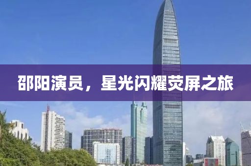 邵阳演员，星光闪耀荧屏之旅