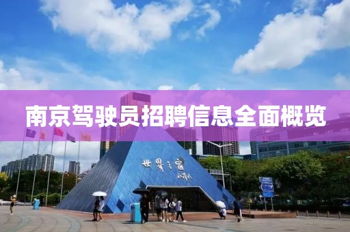 南京驾驶员招聘信息全面概览