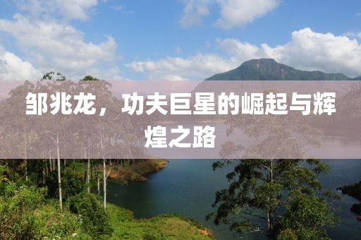 邹兆龙，功夫巨星的崛起与辉煌之路