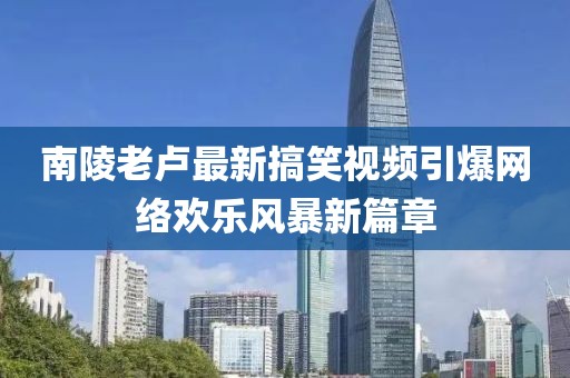南陵老卢最新搞笑视频引爆网络欢乐风暴新篇章