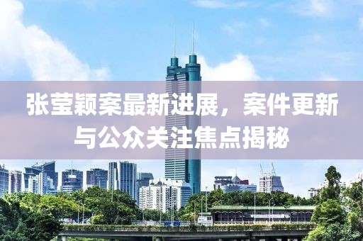 张莹颖案最新进展，案件更新与公众关注焦点揭秘