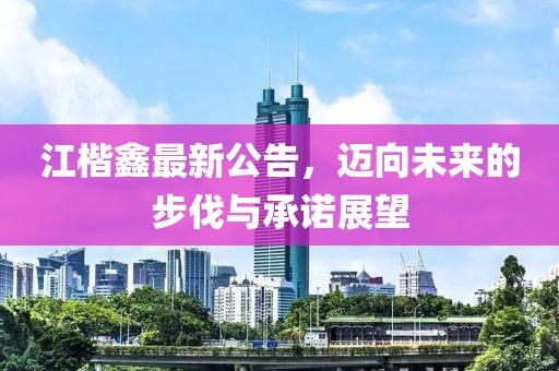 江楷鑫最新公告，迈向未来的步伐与承诺展望
