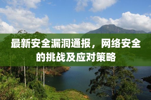 最新安全漏洞通报，网络安全的挑战及应对策略