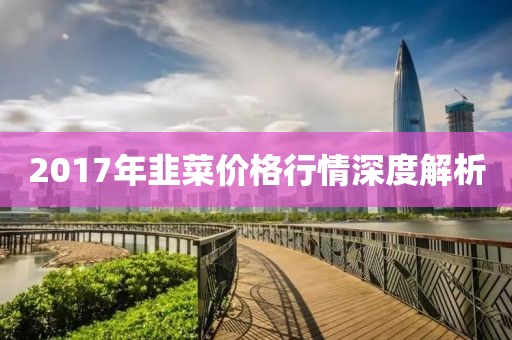 2017年韭菜价格行情深度解析