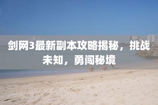 剑网3最新副本攻略揭秘，挑战未知，勇闯秘境