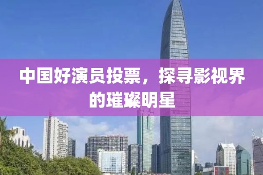 中国好演员投票，探寻影视界的璀璨明星