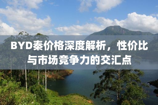 BYD秦价格深度解析，性价比与市场竞争力的交汇点