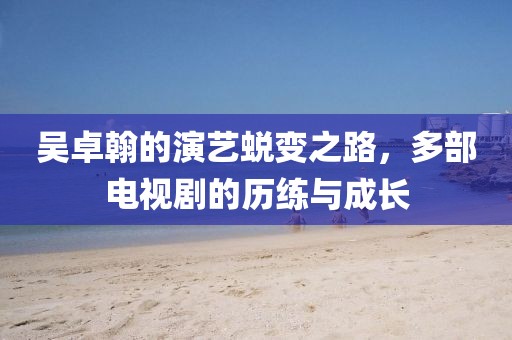 吴卓翰的演艺蜕变之路，多部电视剧的历练与成长